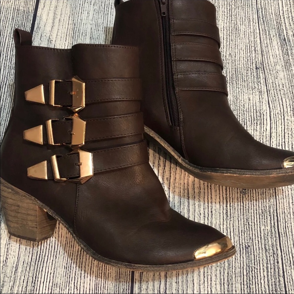Gold toe Ankle boots